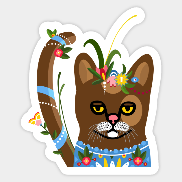 Lady cat Sticker by AdrianaStore